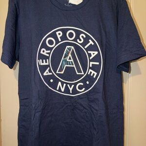 Aeropostale Men's Dark Blue Logo Tee BNWT